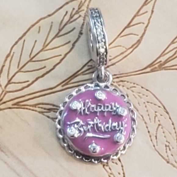 Pandora Pink Birthday Cake Dangle Charm, Authentic - Picture 5 of 13